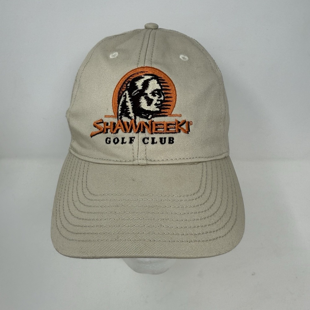 Shawneeki Golf Club‎ Canada Dad Hat Cap Adjustable Strap Back Tan